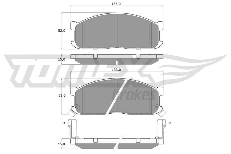 TOMEX BRAKES Bremžu uzliku kompl., Disku bremzes TX 11-17